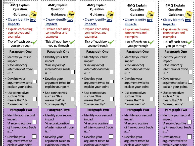 GCSE Structure strip 4 MQ Eduqas A