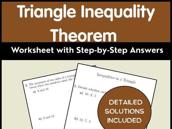 Triangle Inequality Theorem Worksheet with Step-by-Step Answers