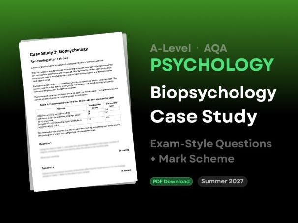 A-Level AQA Psychology: Biopsychology Case Study