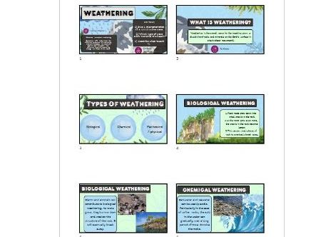 Geography - Coasts - iGCSE Edexcel - Weathering