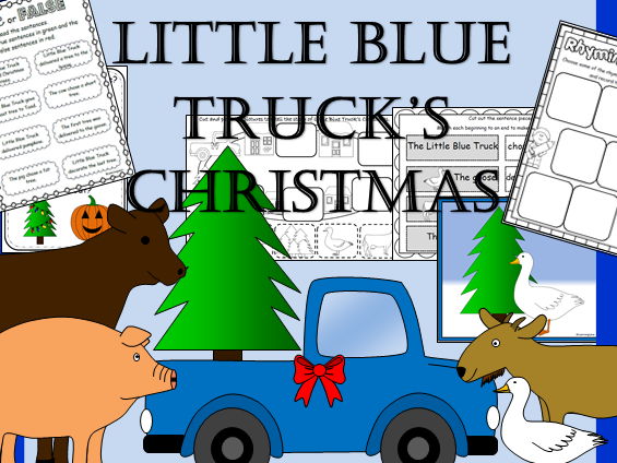 Little Blue Truck's Christmas book companion plus sequencing and craft