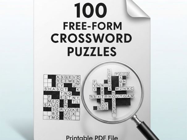 100 Free Form Crossword Puzzles