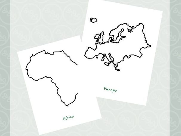 Continent Playdough Mats