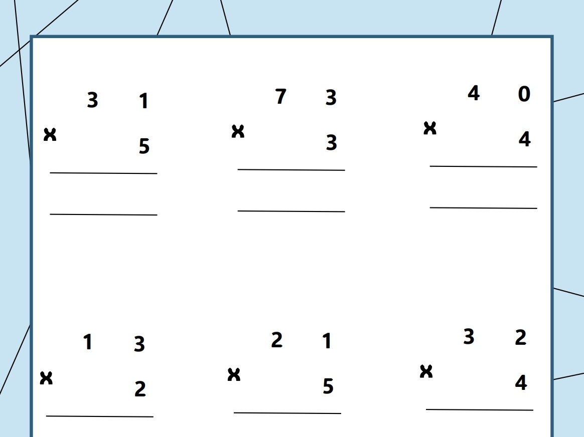 2 Digit Multiplication Bundle