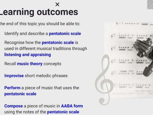 Year 7: Pentatonic Melodies and Theory