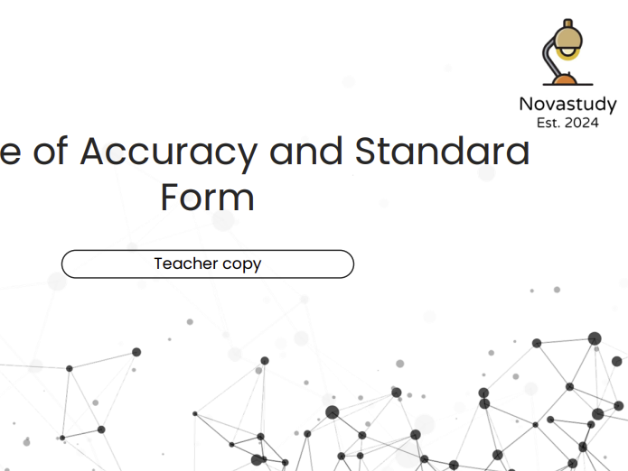 Degree of Accuracy & Standard Form Pack
