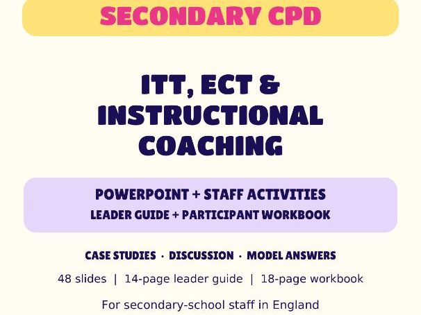 ITT, ECT & Instructional Coaching | Secondary CPD