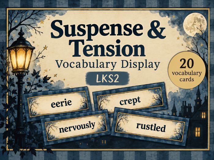 Suspense & Tension Vocabulary Display | LKS2