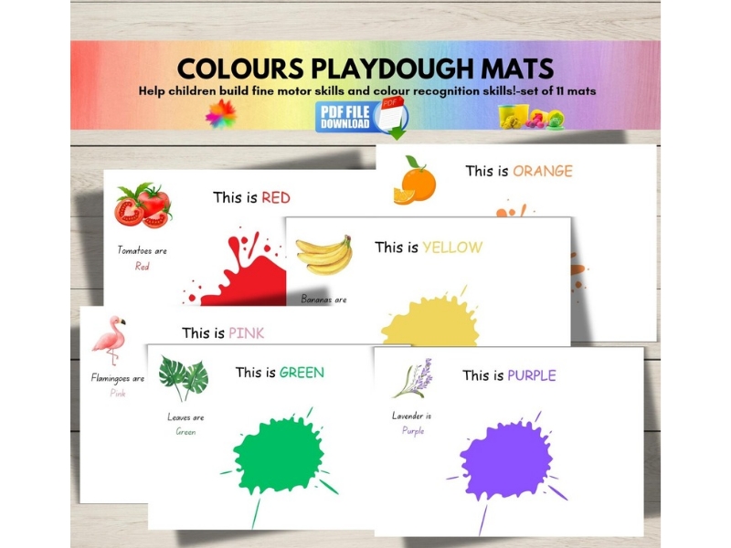 EYFS Colour Playdough Mats | Colour Recognition & Fine Motor Skills