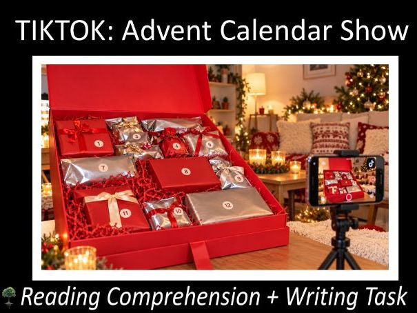 TIKTOK: The Advent Calendar Show | Reading Comprehension + Speech ...