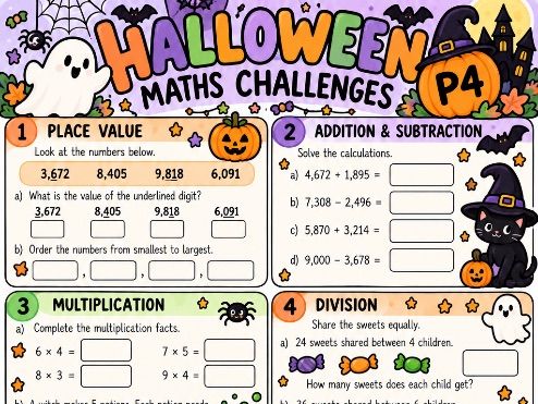 Halloween P4 Maths Challenge