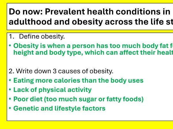 AAQ Level 3 Health and Social Care Unit 1 Human Lifespan 1.15