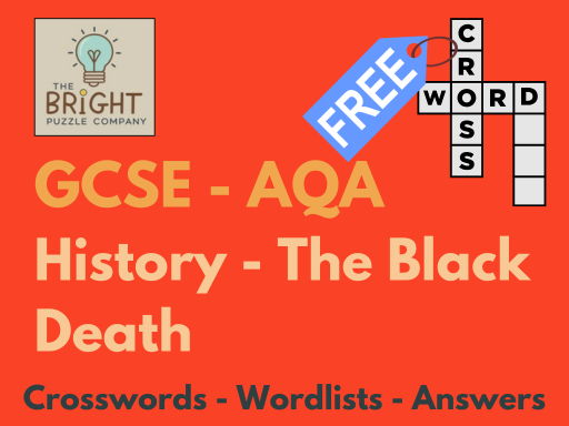 GCSE History - AQA - Crossword Puzzle - The Black Death