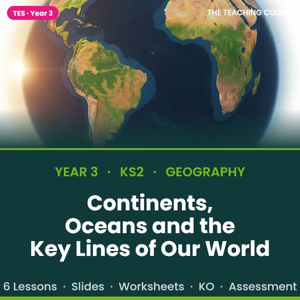 Continents and Oceans | Year 3 Geography | 7 Continents 5 Oceans Hemispheres