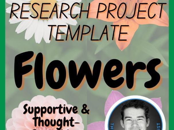 Flowers | Biology / Life Science Research Project Template | Digital + Print