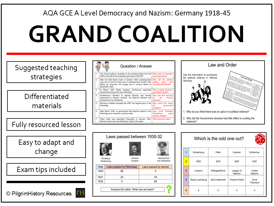 The Collapse of the Grand Coalition, 1930 | AQA A Level History