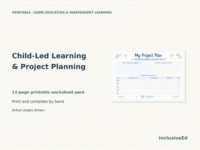 Child-Led Learning & Project Planning
