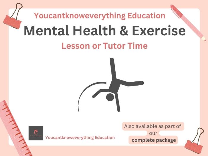 Mental Health and Exercise / Movement PSHE Lesson