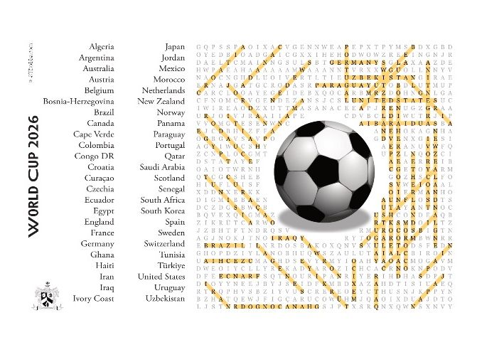 World Cup 2026 wordsearch & bingo