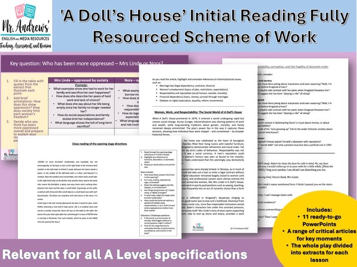 A Doll's House Lessons for First Reading