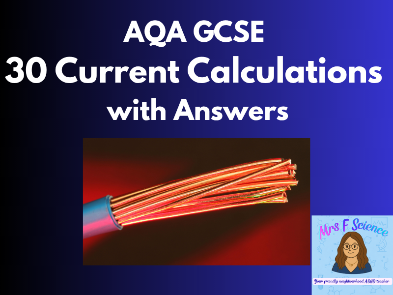 GCSE Physics Current Calculations Worksheet | AQA, Edexcel & OCR | Exam Practice + Answers