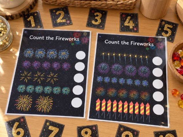 Count the Fireworks – EYFS Bonfire Night Counting Activity