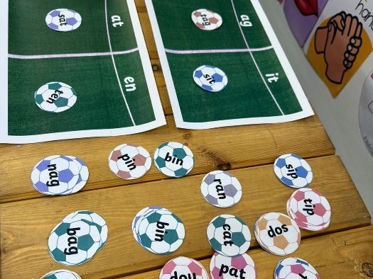 WPS Editable Word Family Sorting Game