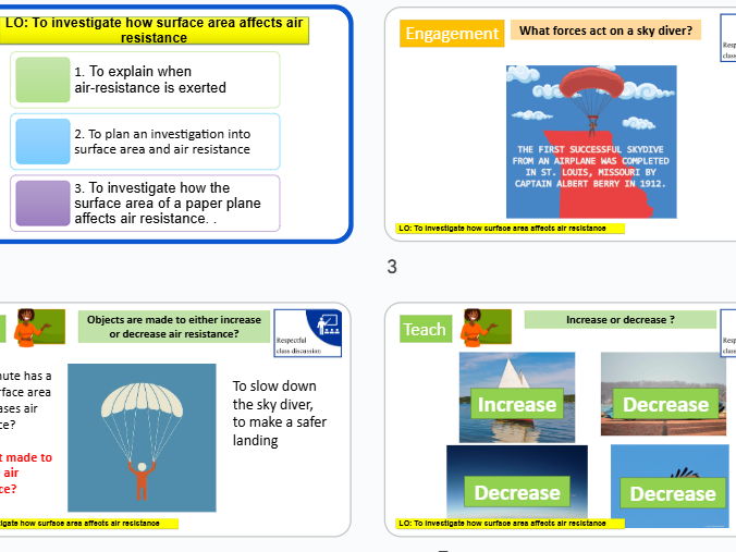 Air resistance KS3 Science