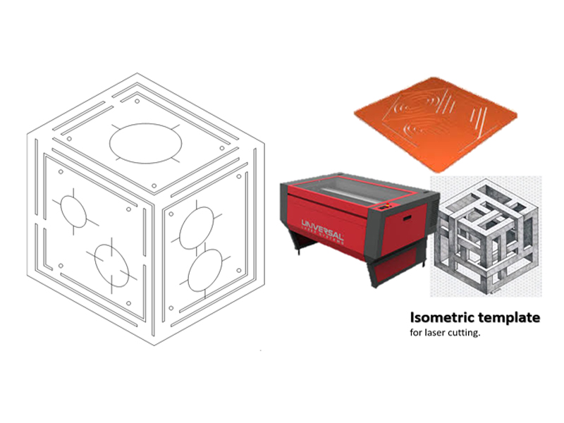 Design and Technology Isometric drawing stencils (for laser cutters)