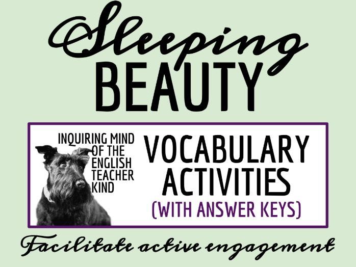 "Sleeping Beauty" Vocabulary Activities (Grimm's Fairy Tale | Short Story)
