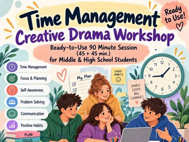 Time Management Creative Drama Workshop | SEL & Study Skills Activities for Teen