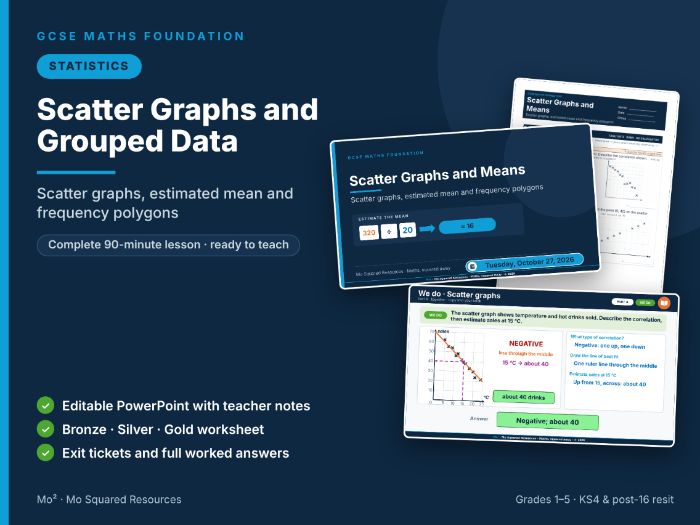 Scatter Graphs and Grouped Data – GCSE Maths Foundation Lesson