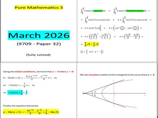 9709/32 – March 2026 – Pure Mathematics 3