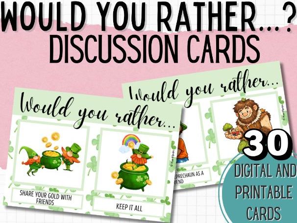 St Patrick’s Day Would You Rather | Speaking & Listening Activity | ESL / EAL |