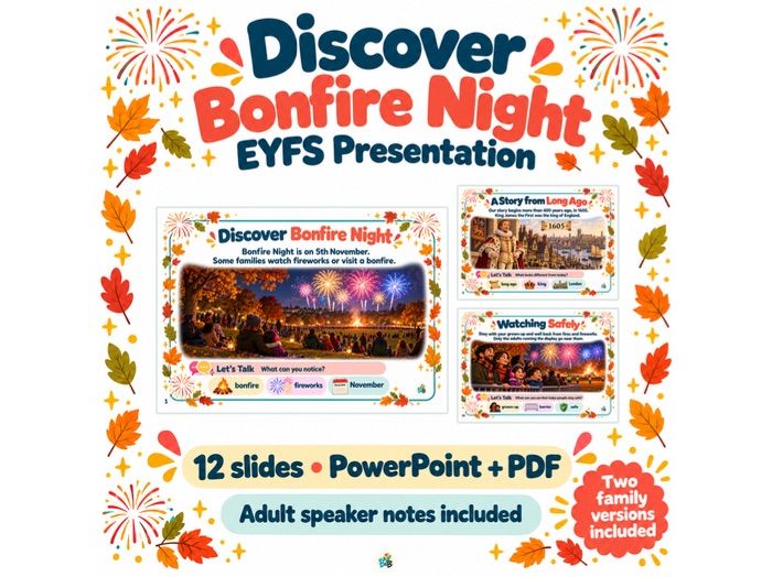 Discover Bonfire Night - EYFS PowerPoint and PDF