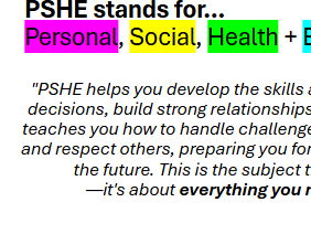 An Introduction to PSHE (Yr7)