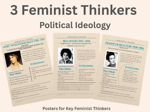 Political Feminist Ideology Posters x3