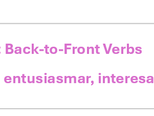 Spanish Back-to-front verbs pack