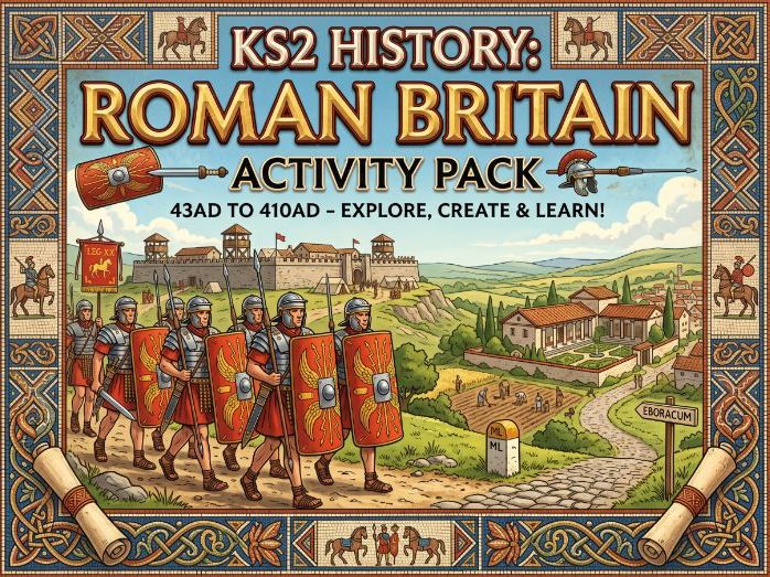 Roman Britain Activity Pack | KS2 History Worksheets, Word Searches & Puzzles (Print & Go)