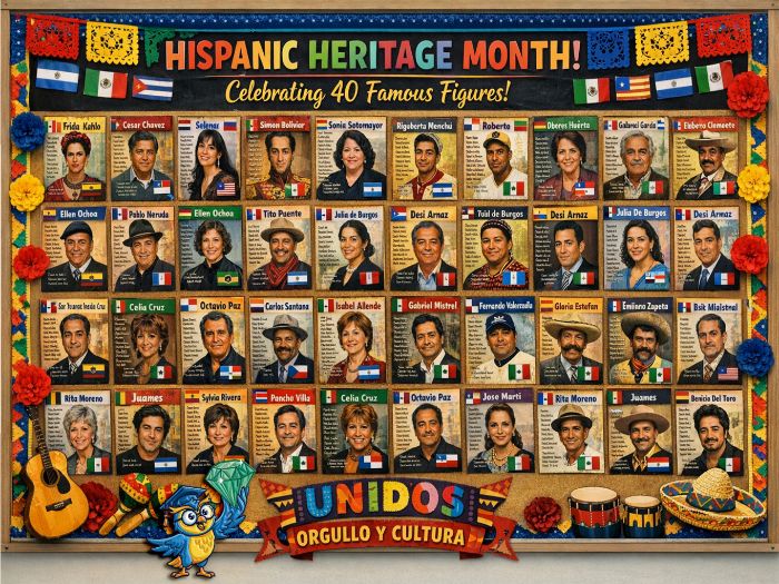 40 Hispanic Heroes Biography Posters