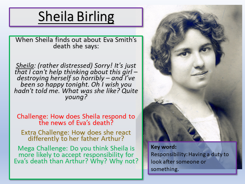 An Inspector Calls Character Analysis Sheila At Stephanie Cooke Blog