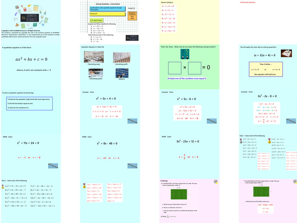 Algebra - GCSE Maths Foundation PowerPoint Lessons Resource Bundle