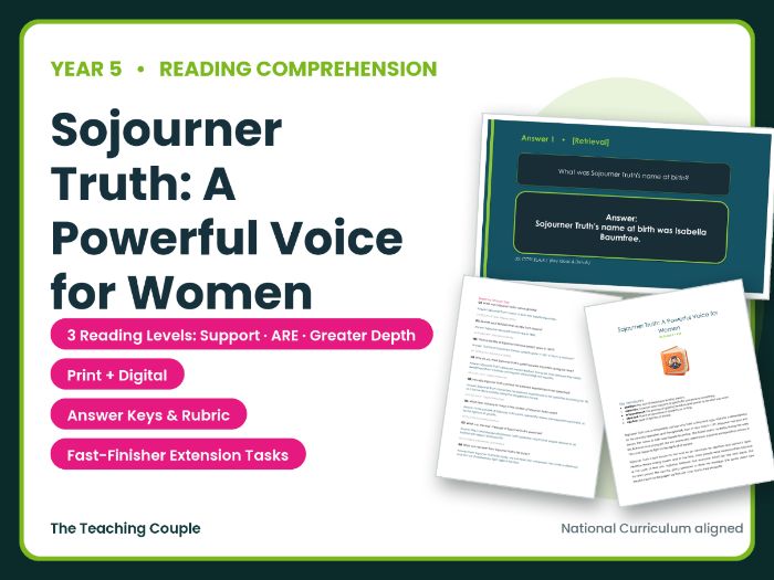 Ain't I a Woman? Rhetorical Analysis of Sojourner Truth's Speech | Year 9 English Unit | 15 Lessons
