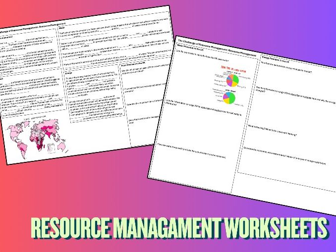 Resource Management Worksheets (AQA GCSE Geography)