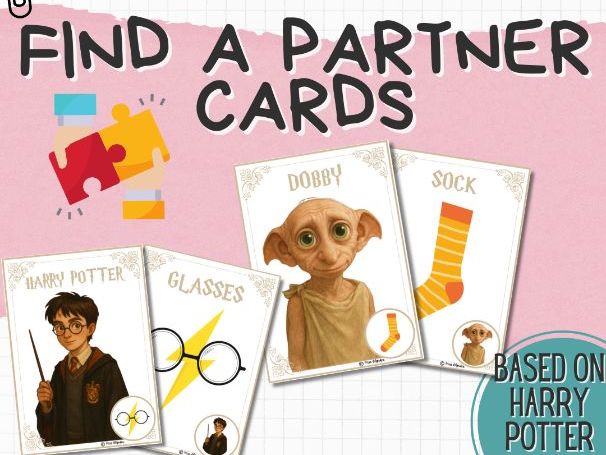 Find a Partner Game – Harry Potter Characters & Objects (ESL | KS2 | 24 pages)