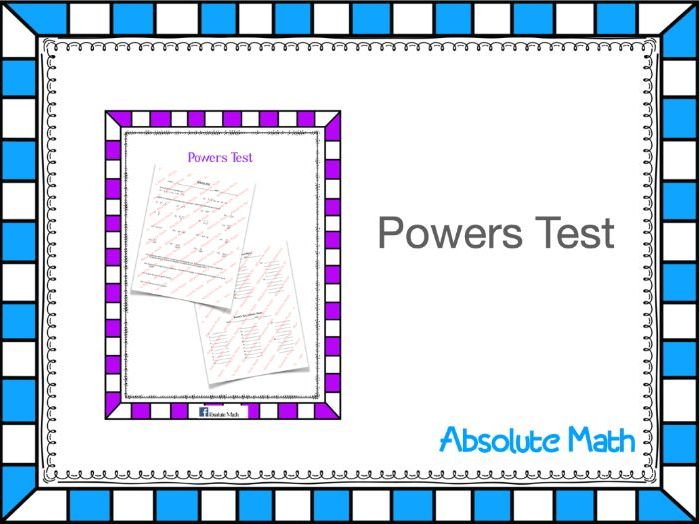 Powers Test Teaching Resources