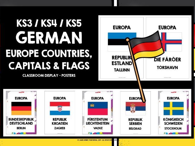 GERMAN EUROPE POSTERS FLASHCARDS
