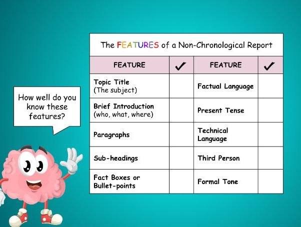 FREE LKS2: Features of a Non-Chronological Report