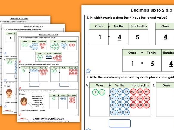 Decimal homework year 5 image