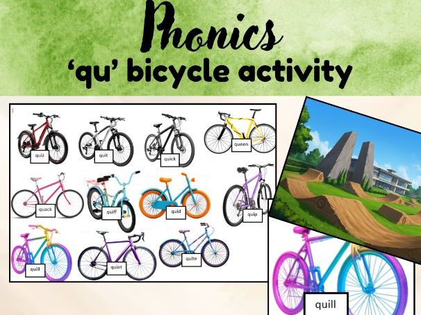 Bicycle 'qu' Words Activity